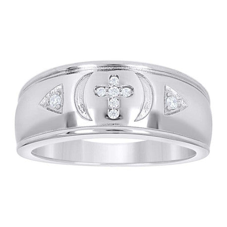 925 Sterling Silver Cz Ring S9-S10