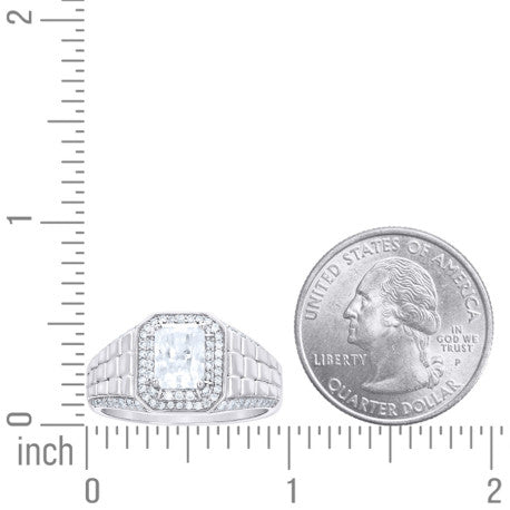 925 Sterling Silver Cz Ring S9-S11