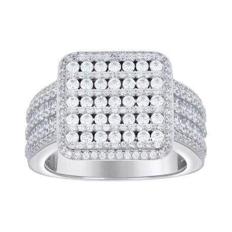 925 Sterling Silver Cz Ring S9-S11