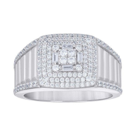 925 Sterling Silver Cz Ring S9-S11