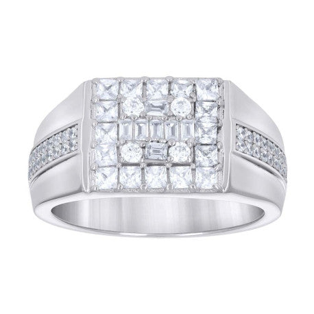 925 Sterling Silver Cz Ring S9-S11