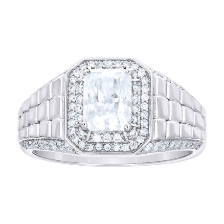 925 Sterling Silver Cz Ring S9-S11