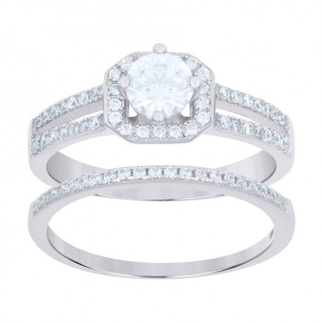 925 Sterling Silver Cz Ring