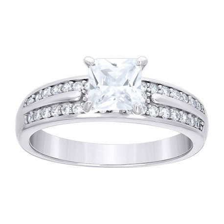 925 Sterling Silver Cz Ring