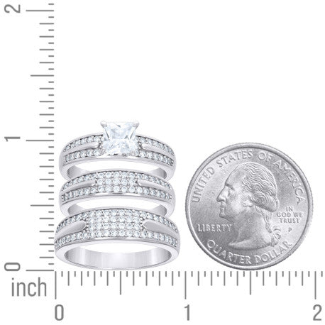 925 Sterling Silver Cz Ring