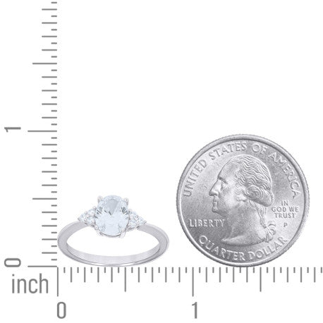 925 Sterling Silver Cz Ring