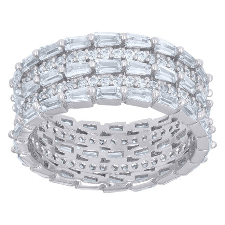 925 Sterling Silver Cz Ring
