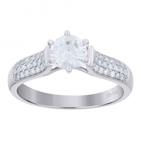 925 Sterling Silver Cz Rings S6-S10