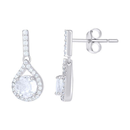 925 Sterling Silver Cz Set