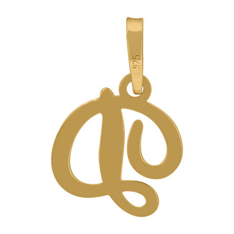 925 Sterling Silver "D" Initial Pendant