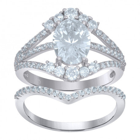 925 Sterling Silver Duo Ring
