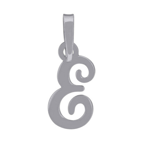 925 Sterling Silver "E" Initial Pendant