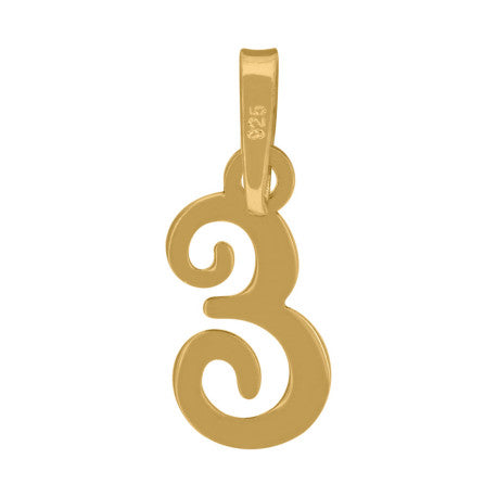 925 Sterling Silver "E" Initial Pendant