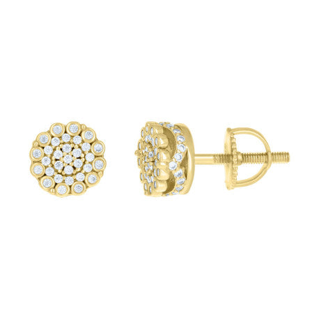 925 Sterling Silver Earring Moissanite Ctw 0.62