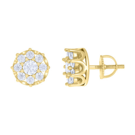 925 Sterling Silver Earring Moissanite Ctw 1.97