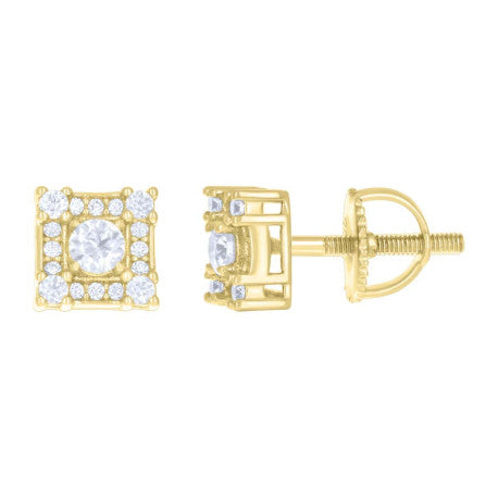 925 Sterling Silver Earrings Moissanite Ctw 0.42