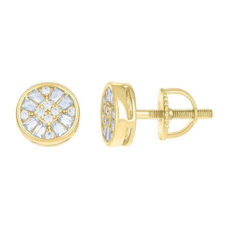 925 Sterling Silver Earrings Moissanite Ctw R:0.10