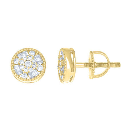 925 Sterling Silver Earrings Moissanite Ctw R:0.20