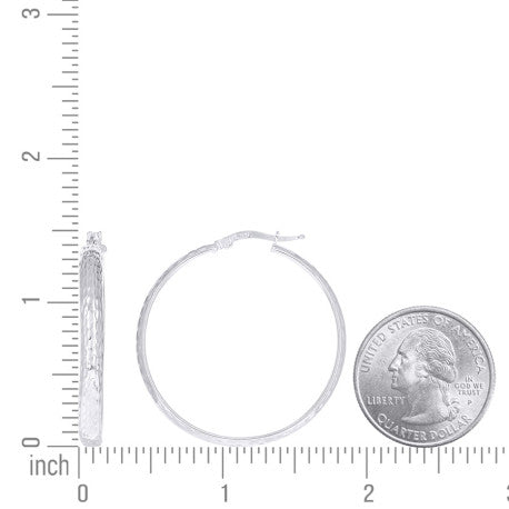925 Sterling Silver Fancy Dc Earrings Hoop Silver