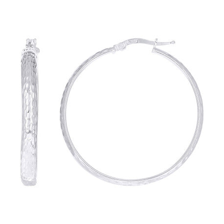 925 Sterling Silver Fancy Dc Earrings Hoop Silver