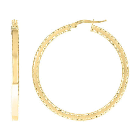 925 Sterling Silver Fancy Dc Earrings Hoop Yellow