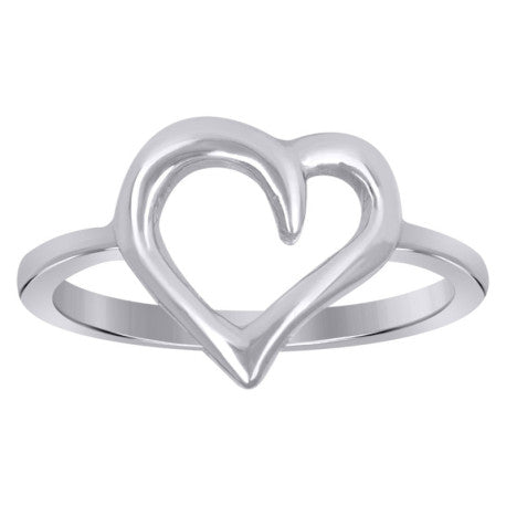 925 Sterling Silver Heart Ring S5 To S8