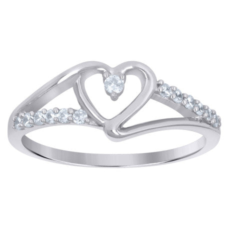 925 Sterling Silver Heart Ring S5 To S8