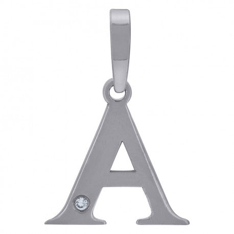 925 Sterling Silver Initial "A" Letter Pendant