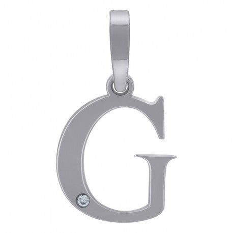 925 Sterling Silver Initial "G" Letter Pendant