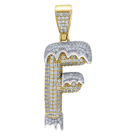 925 Sterling Silver Initial Letter "F" Pendant