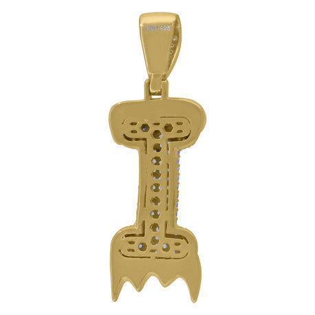 925 Sterling Silver Initial Letter "I" Pendant