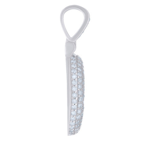 925 Sterling Silver Initial Letter Moissanite Pendant