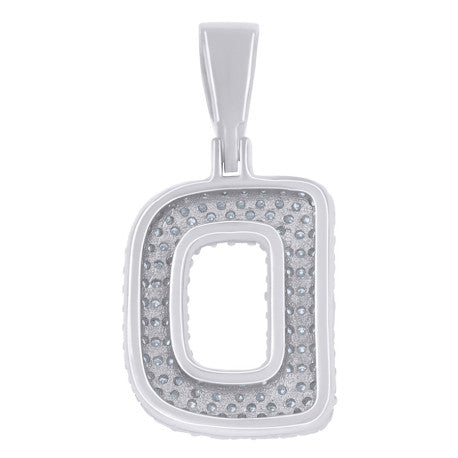 925 Sterling Silver Initial Letter Moissanite Pendant