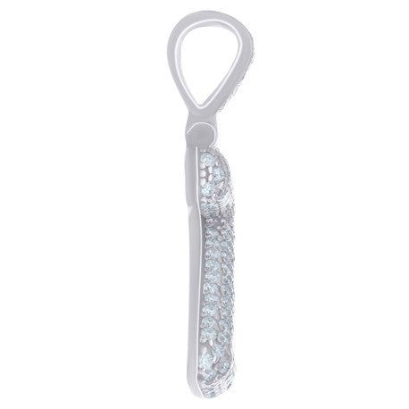925 Sterling Silver Initial Letter Moissanite Pendant