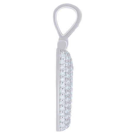 925 Sterling Silver Initial Letter Moissanite Pendant