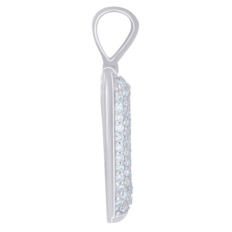 925 Sterling Silver Initial Letter Moissanite Pendant