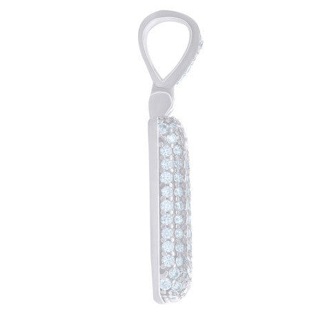 925 Sterling Silver Initial Letter Moissanite Pendant