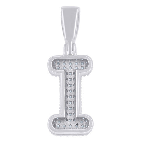 925 Sterling Silver Initial Letter Moissanite Pendant