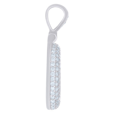 925 Sterling Silver Initial Letter Moissanite Pendant