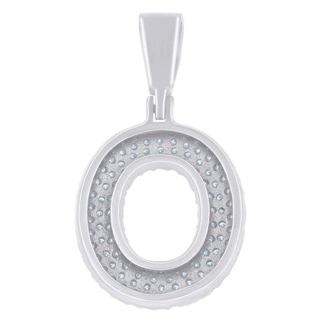 925 Sterling Silver Initial Letter Moissanite Pendant