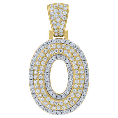 925 Sterling Silver Initial Letter "O" Pendant