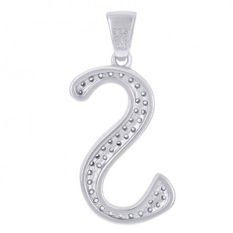 925 Sterling Silver Initial Letter "S" Pendant