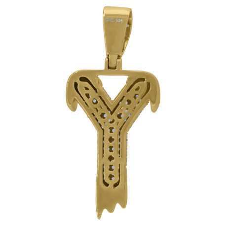 925 Sterling Silver Initial Letter "Y" Pendant