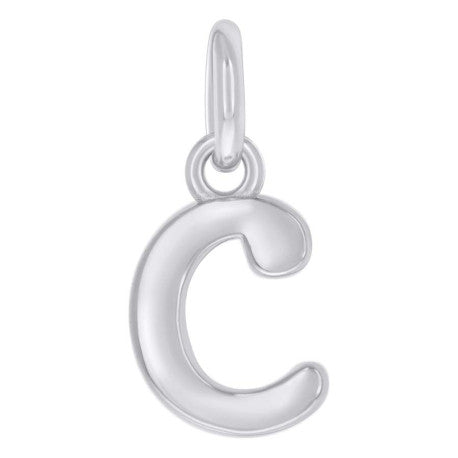 925 Sterling Silver Initial Pendant "C"
