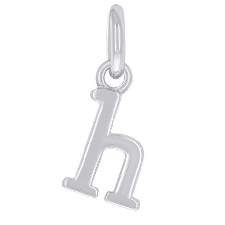 925 Sterling Silver Initial Pendant "H"