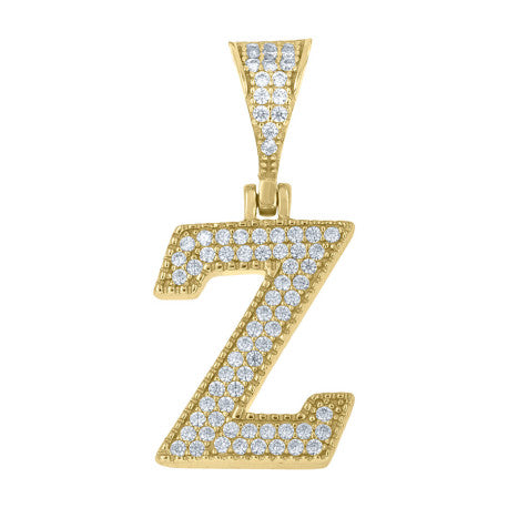 925 Sterling Silver Initial "Z" Moissanite