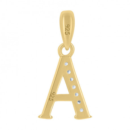 925 Sterling Silver Initial"A" Pendant