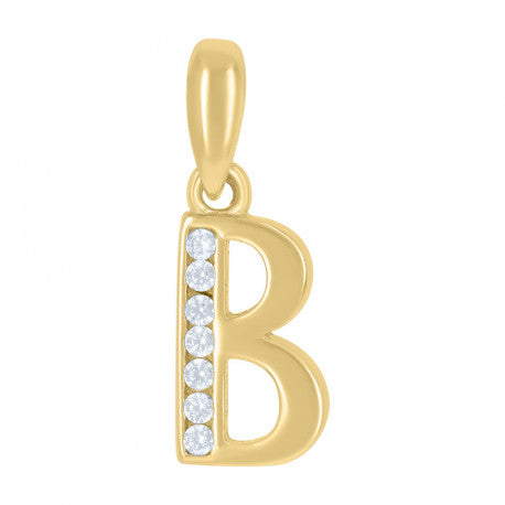 925 Sterling Silver Initial"B" Pendant