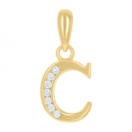 925 Sterling Silver Initial"C" Pendant