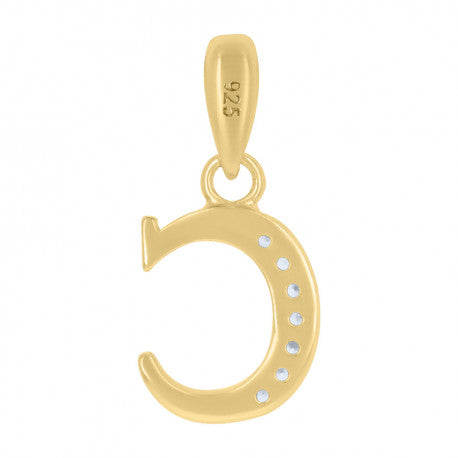 925 Sterling Silver Initial"C" Pendant